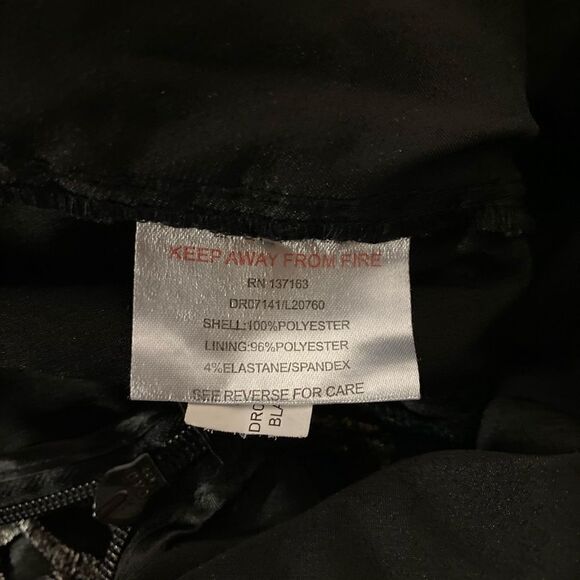 #131 LIPSY UK Black & Pewter Cocktail Dress - Picture 10 of 12